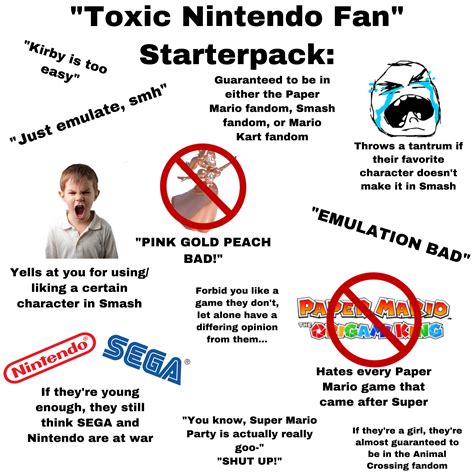 “toxic Nintendo Fan” Starterpack Rstarterpacks Starter Packs