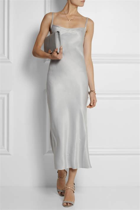 Then a classic slip dress is for you! Joseph Washed-silk Maxi Slip Dress in Gray - Lyst