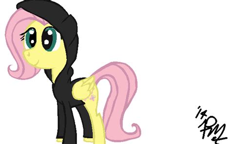 Fluttershy In Hoodie By Paint Melody On Deviantart