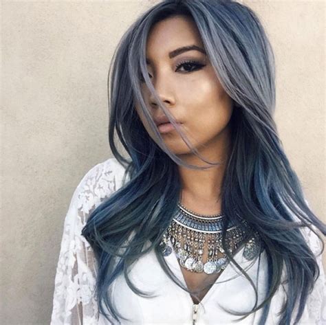12 Cool Denim Hair Color Ideas To Try This Year Ecstasycoffee