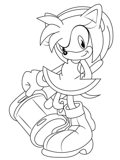 Adorable Amy Rose Coloring Page Free Printable Coloring Pages For Kids