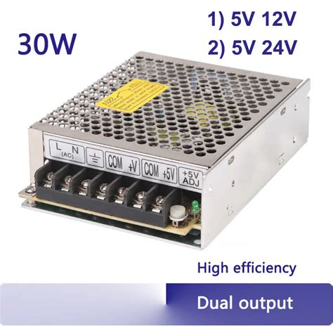 Dual output 35W 5v 12v; 5v 24v switching power supply ac to dc 5volt