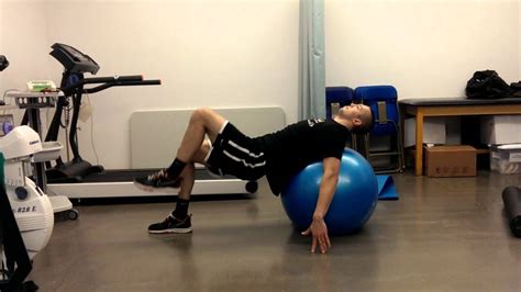 Stability Ball Bridge With Bent Knee Raise Youtube