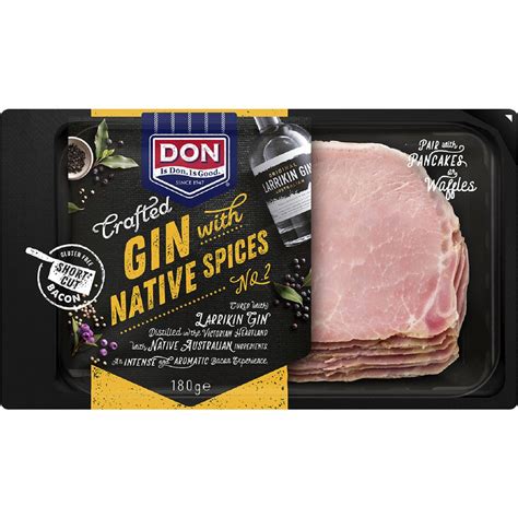 Don Crafted Bacon Gin And Spice 180g Woolworths