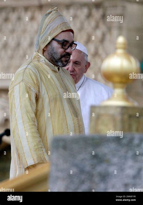 Pope Francis Is Flanked By Moroccan King Mohammed Vi In Rabat Morocco