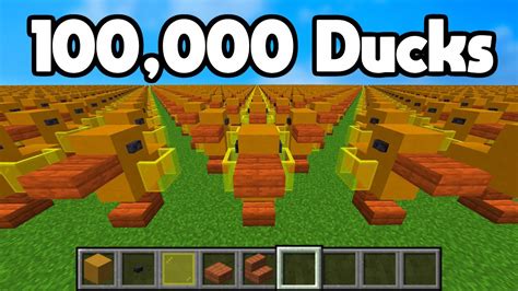 Why I Built 100000 Ducks In Minecraft Youtube