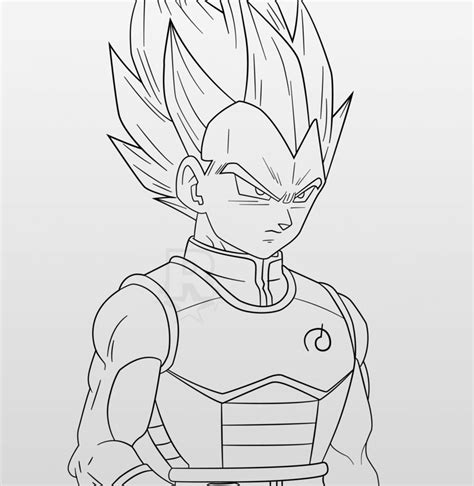 Unless they just killed someone. Dragon Ball Z | Super Saiyan Blue Vegeta LineArt by ...