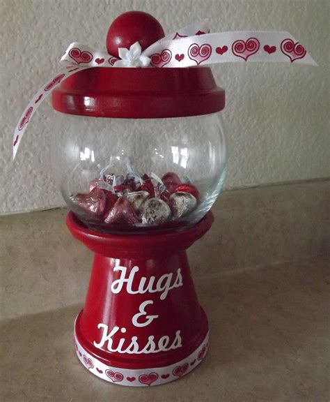 Valentines Candy Jar 4 Inch Terra Cotta Pot 2 Terra Cotta Pot