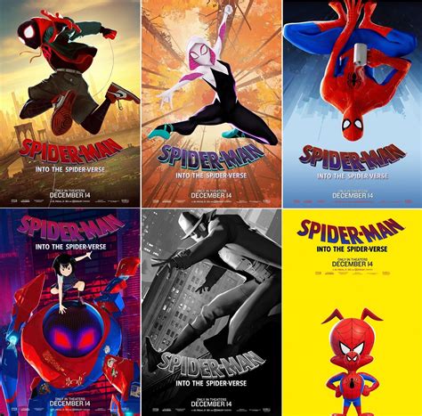 Spider Man Into The Spider Verse Movie Poster Character Film Print X X Spider Verse