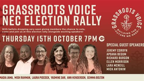 grassroots voice nec election rally youtube