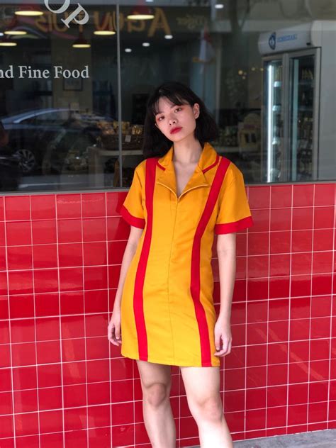Sale Vintage Inspired Retro Diner Uniform Dress Womens Fashion