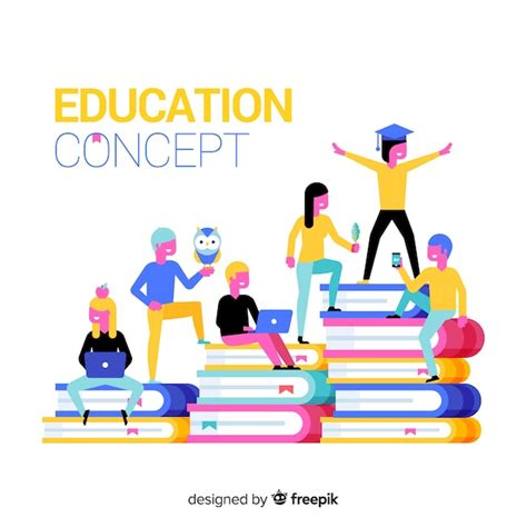 Free Vector Modern Education Concept With Flat Design