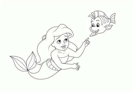 Printable Baby Ariel Coloring Pages Clip Art Library