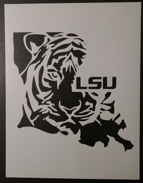 Louisiana State Shaped Lsu Tigers Stencil My Custom Stencils