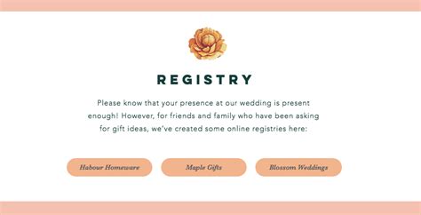 Maybe you would like to learn more about one of these? Adding Gift Registries to Your Wedding Website | Help ...