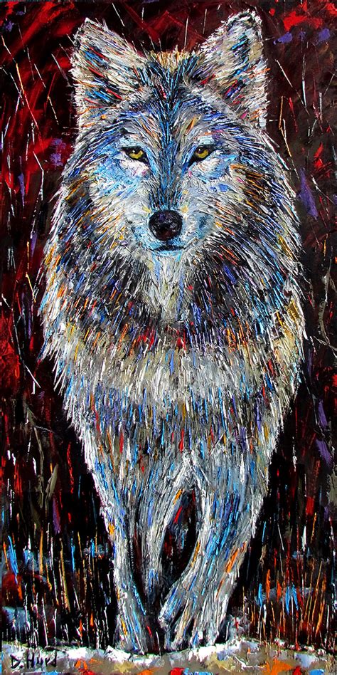 Debra Hurd Original Paintings And Jazz Art Wolf Art Original Oil