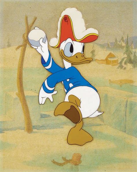 Production Cels And Production Background Featuring Donald Duck From