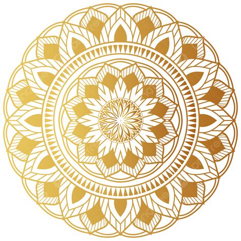 Luxury Mandala Golden Transparent Background In Islamic Pattern