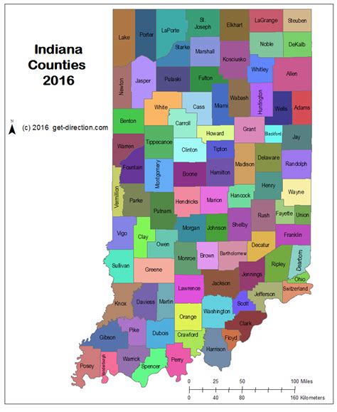 Map Of Indiana Counties
