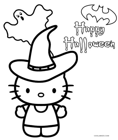 Hello Kitty Halloween Coloring Pages At Free