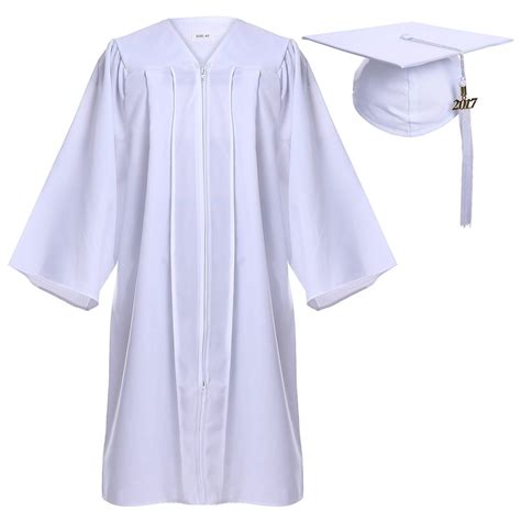 Newrara Matte Graduation Gown Cap Tassel Set Clothing