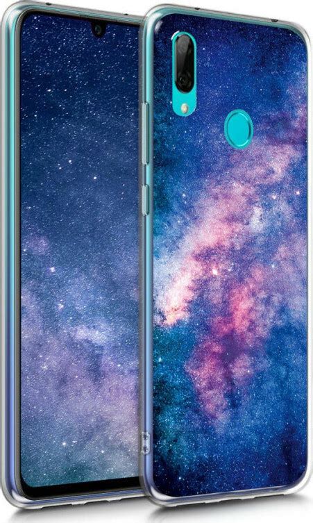 Kwmobile Starry Galaxy Back Cover Σιλικόνης Ροζ Μπλε Huawei Y7 2019