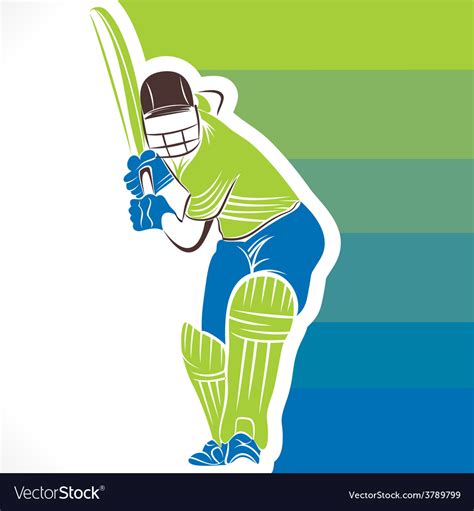 Creative Cricket Player Banner Design Royalty Free Vector