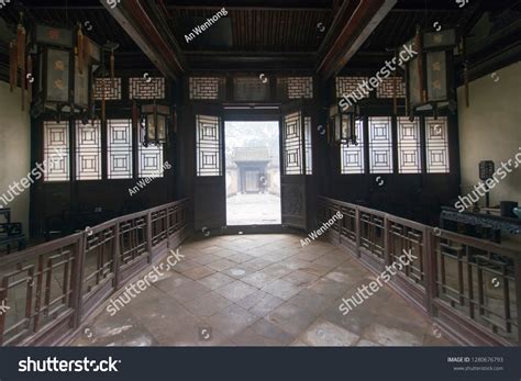 Ancient Chinese Architecture Interior Design Style Stock Photo