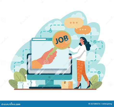 Job Interview Concept. Idea of Recruitment and Hiring Procedure Stock