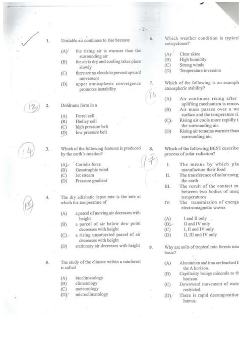 Cape Unit 2 Geography Past Paper Paper 1 Multiple Choice 2011 Pdf