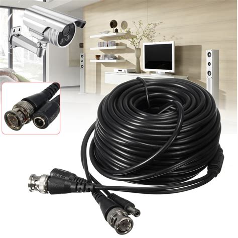 65ft 20m Security Camera Cable Video Power Extension Wire Cctv Dvr Bnc