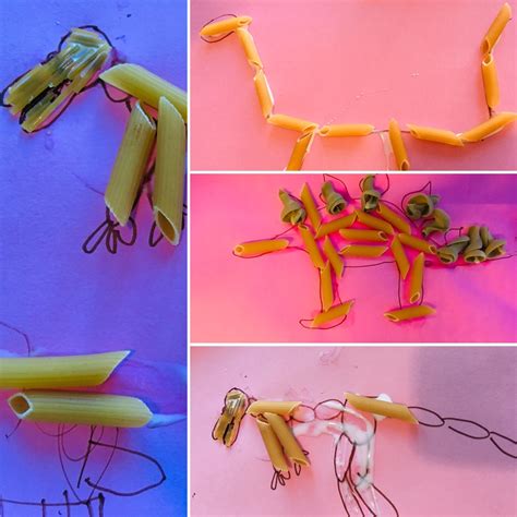 Making Dinosaur Skeletons With Pasta Special Educational Needs