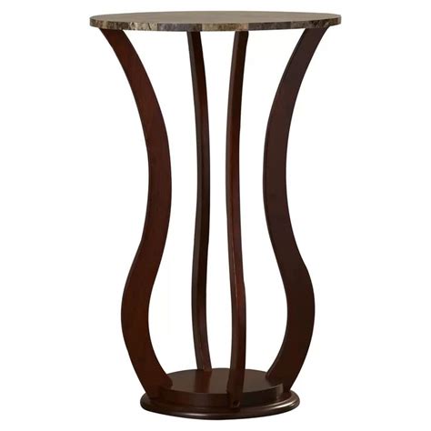 Charlton Home Faux Marble Top Pedestal Plant Stand In Cherry Marble