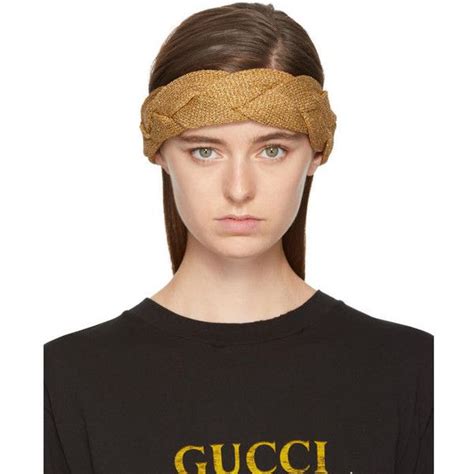 Gucci Gold Lurex Braided Headband 485 Liked On Polyvore Featuring Accessories Hair