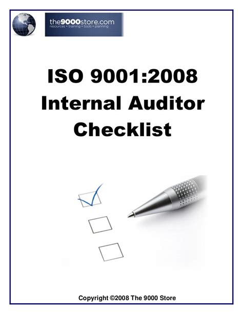 Internal Audit Checklist Example Iso 9000 Audit Gambaran Riset