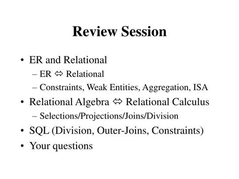 Ppt Review Session Powerpoint Presentation Free Download Id