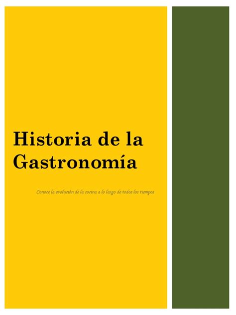 Guia Historia De La Gastronomia Pdf Pdf Jamón Panes