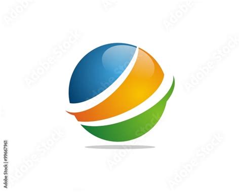 Colorful Abstract Globe Logo Stock Vector Adobe Stock