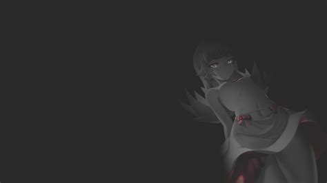 Anime Manga Anime Girls Illustration Minimalism Monochrome Selective Coloring Dark Background