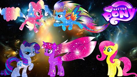 My Little Pony Mane 6 Transforms Into Galaxy Rainbow