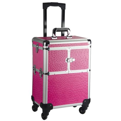 Brand Aluminum Frame 4 Wheels Trolley Bag Makeup Box Beauty Case Travel Professional Makeup