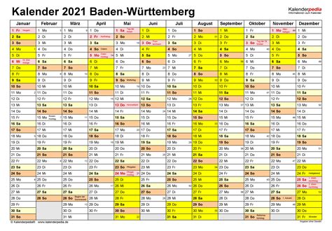 Kalender 2021 mit kalenderwochen und den schulferien und feiertagen von bayern. Haus der Familie / Evang. Bildung Reutlingen