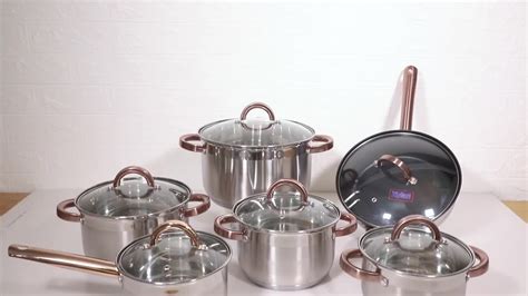 Using 304 stainless steel material. 10pcs Kitchen Accessories Cookware Set Induction Cooking ...