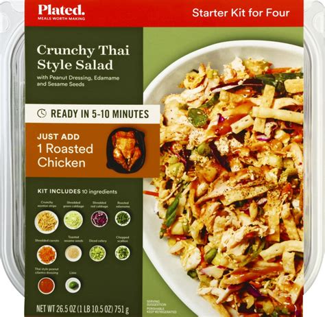 Crunchy Thai Style Salad Starter Kit For Four Plated 265 Oz Delivery