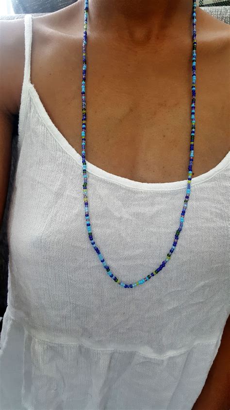 Seed Bead Necklace Into The Tropics Beaded Necklace Seed Bead Necklace Handmade Jewelry