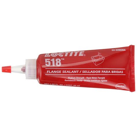 Loctite Gasketflange Sealant 518 169 Fl Oz Tube Red Gasket