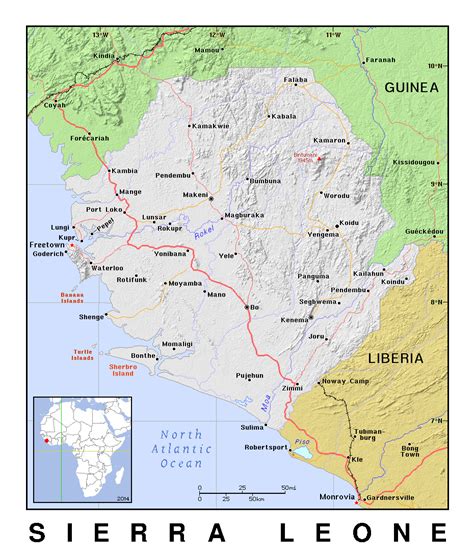 Gray Location Map Of Sierra Leone