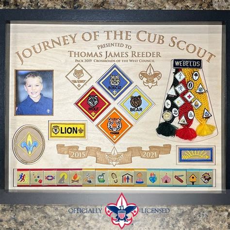 Honor The Achievement Journey Of The Cub Scout Plaque 11x14 Etsy