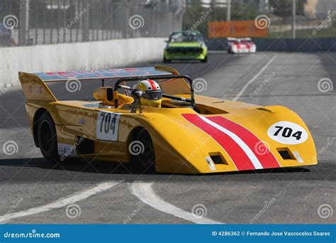 Yellow Race Car Editorial Photography Image 4286362