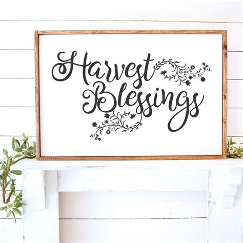 Harvest Blessings Hand Painted Wood Sign 22560 Hand Painted Wood Sign
